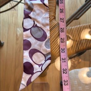Coach Purple , cream and Gray Patterned scarf reversible!